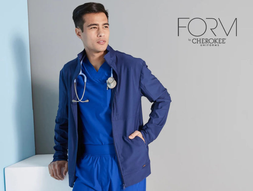 Long Sleeve Scrub Suit Jacket 3-Pocket Warm-Up Unisex Jacket